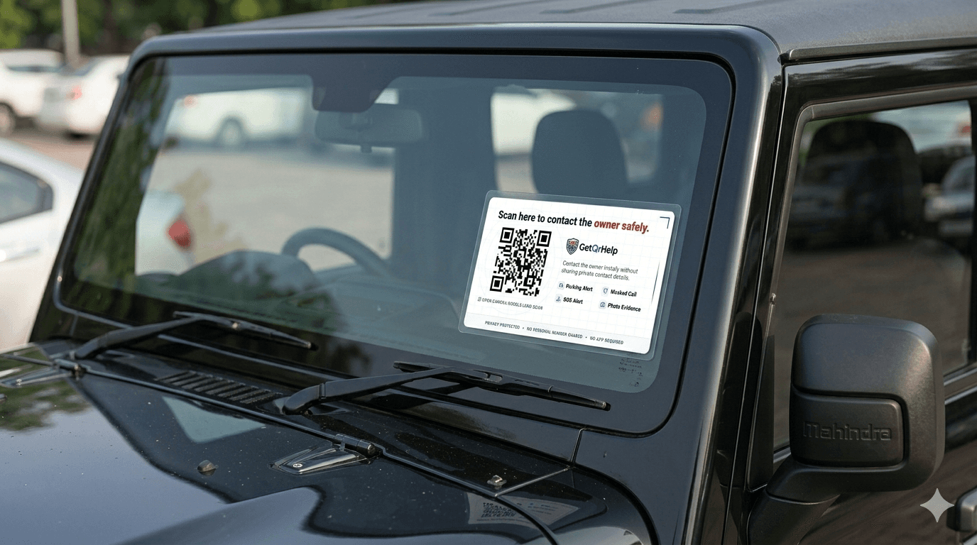QR Code on Vehicle