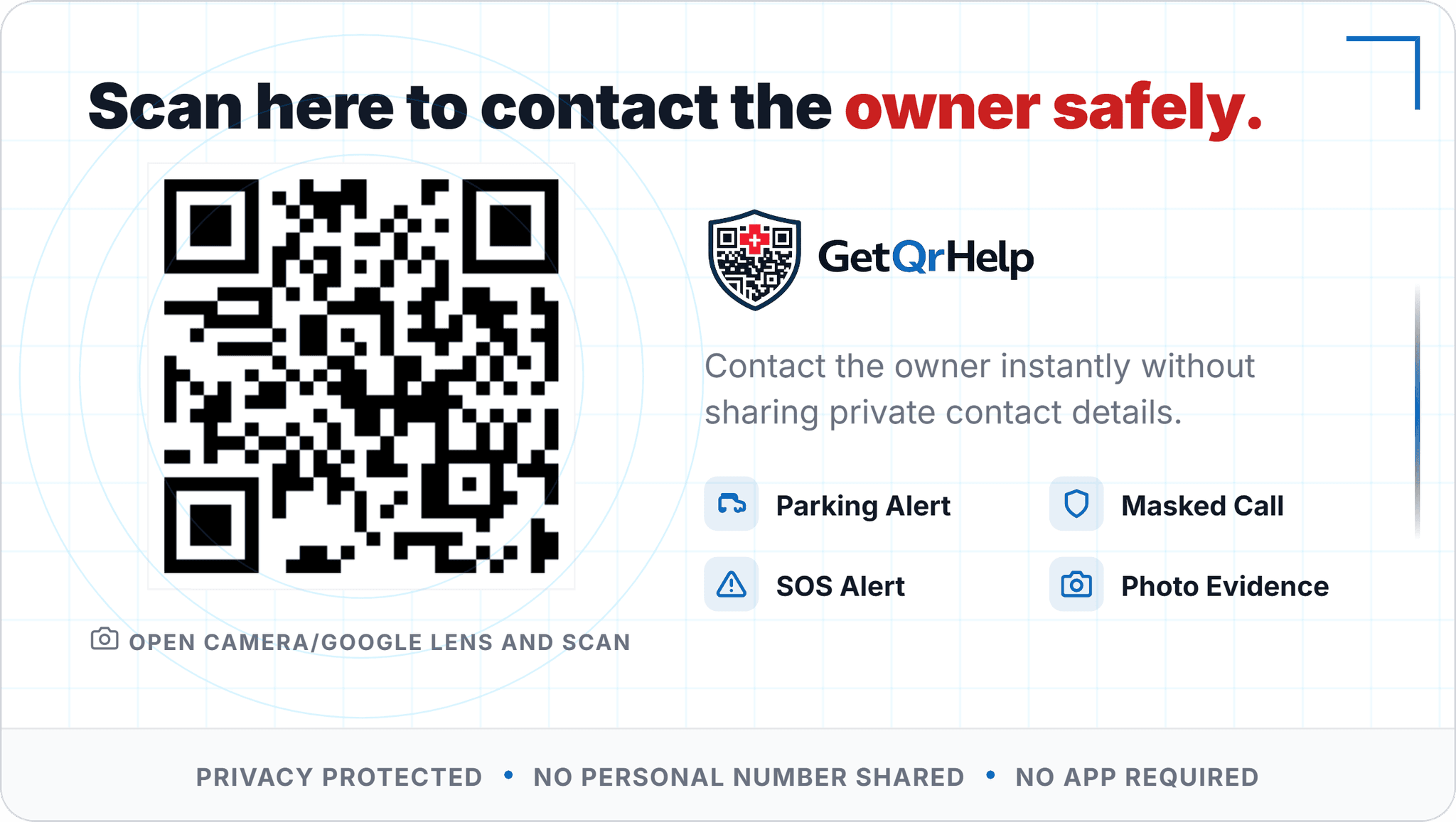 GetQrHelp Card Design